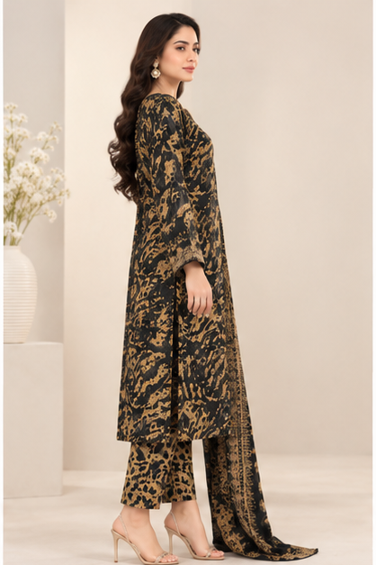 Graceful Embroidered Formal Suit with Matching Dupatta – Wedding &amp; Eid Wear