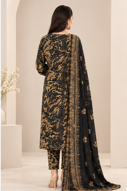 Graceful Embroidered Formal Suit with Matching Dupatta – Wedding &amp; Eid Wear