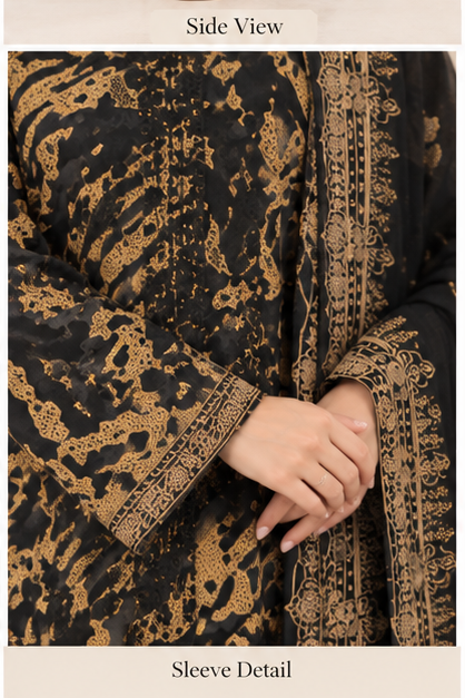 Graceful Embroidered Formal Suit with Matching Dupatta – Wedding &amp; Eid Wear