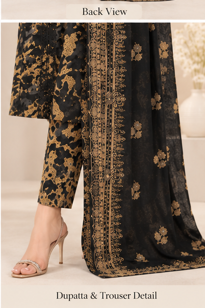 Graceful Embroidered Formal Suit with Matching Dupatta – Wedding &amp; Eid Wear