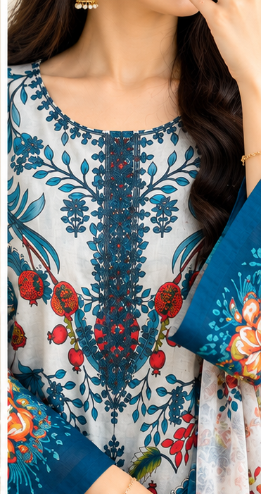 Lawn Suit Detail - Dastaan-e-Husn Wears
