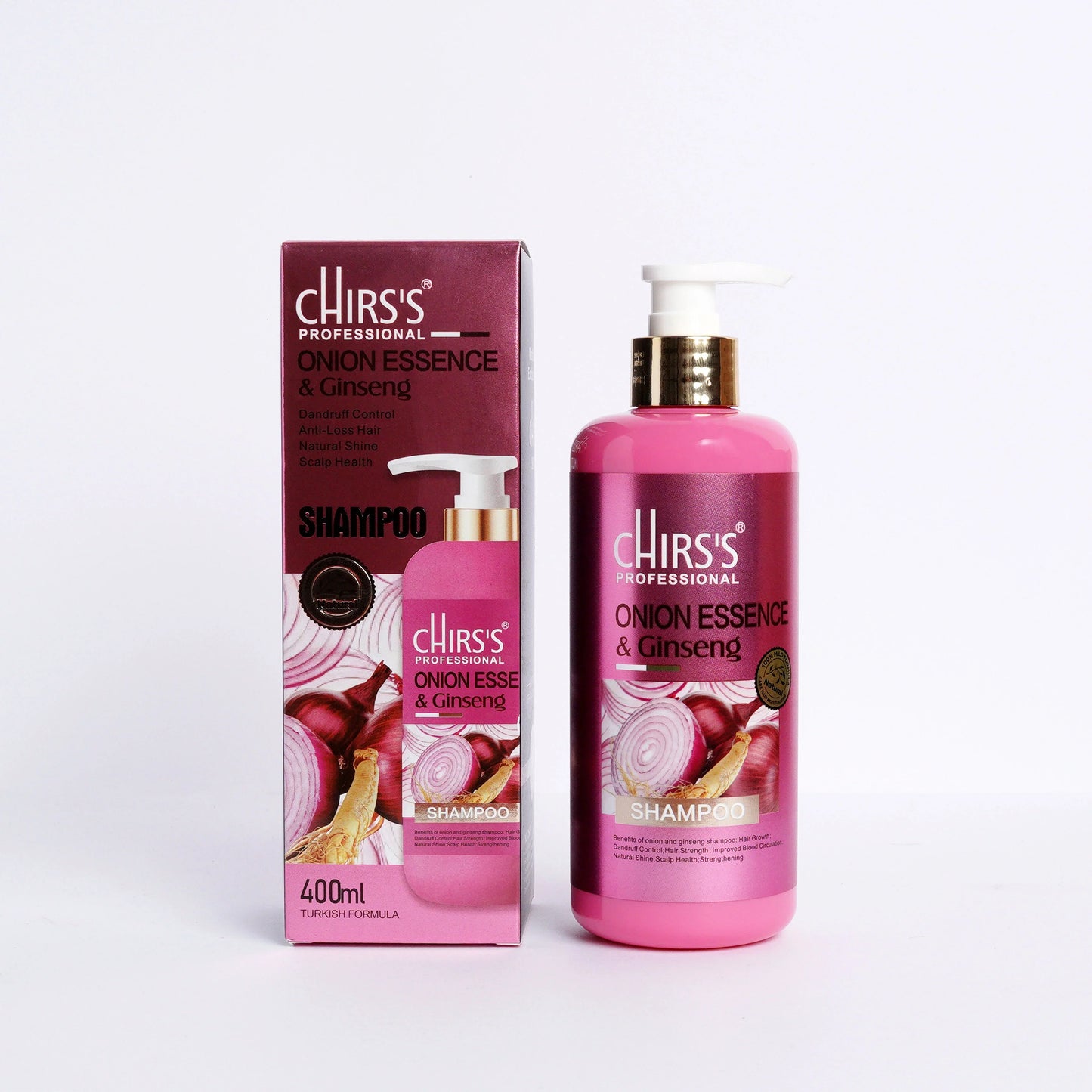 CHIRS'S Professional Onion Essence & Ginseng Shampoo 400ml