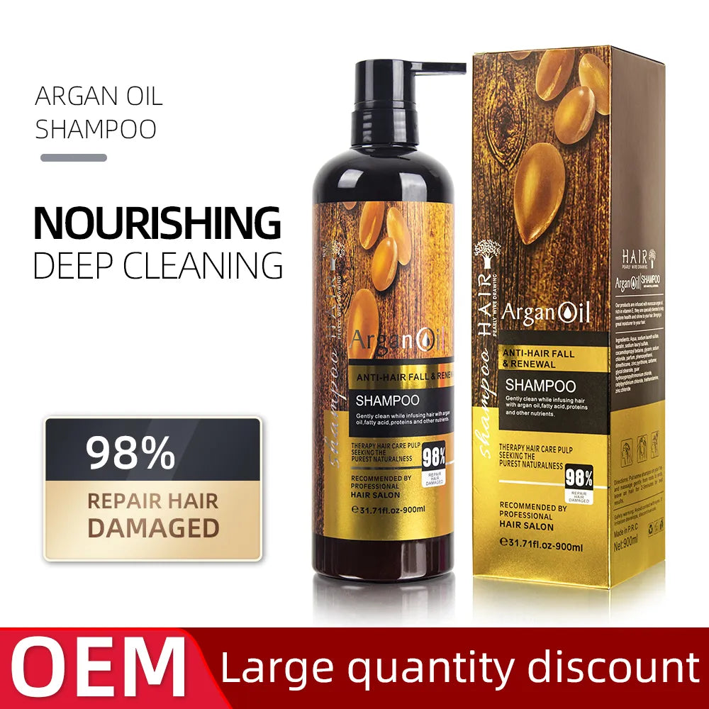 Argan Oil Extract Protein Hair Shampoo Anti-Hari Fall Renewal