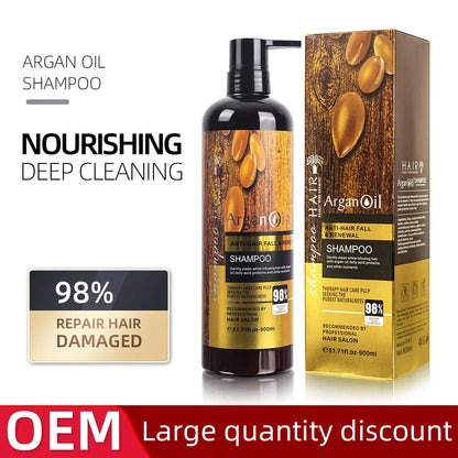 Argan Oil Extract Protein Hair Shampoo Anti-Hari Fall Renewal