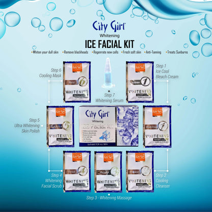 City Girl Ice Facial Sachet Kit 7 Steps