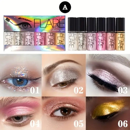 Flare Glitter Eyeliner 6pcs Packets