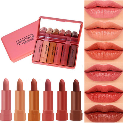 Hengfang 6pcs Mini Velvet Lipstick Waterproof