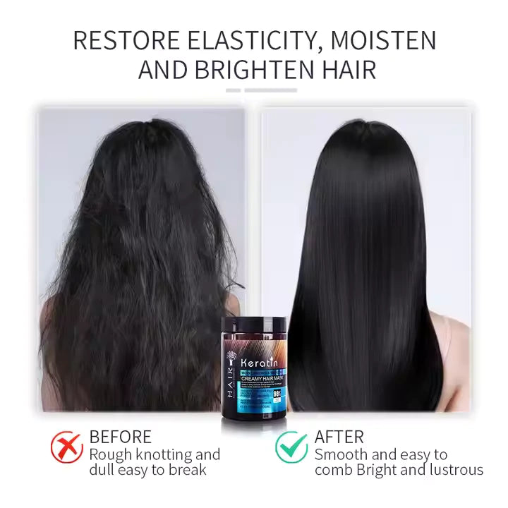 KERATIN MOISTURIZING & SMOOTH CREAMY HAIR MASK