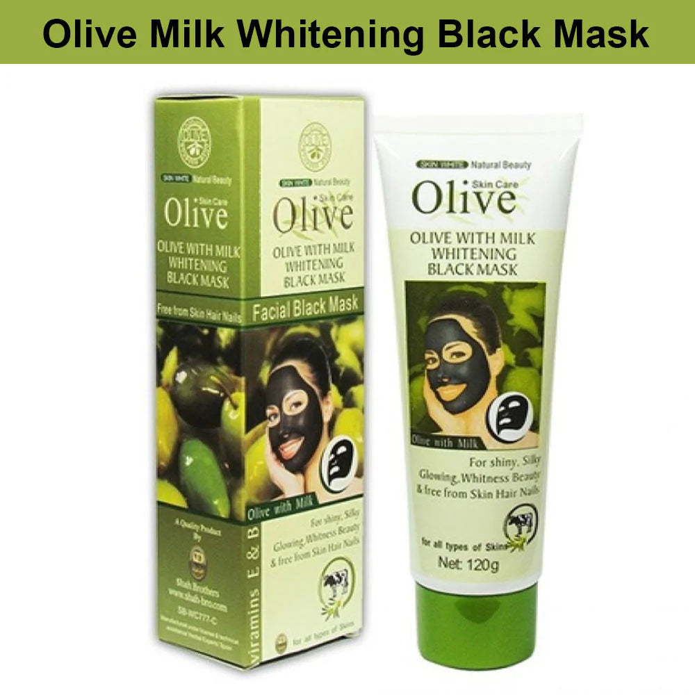 Olive Black Face Mask with Milk Whitening Formula