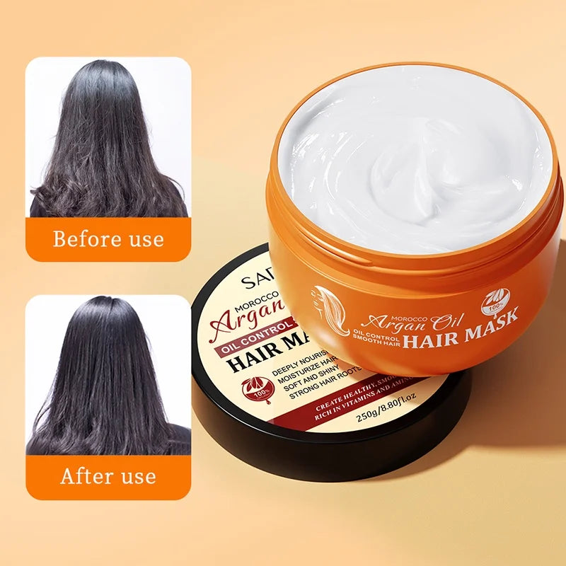 SADOER Argan Oil Anti Hair Loss , Oil Control Moisturizing Hair Mask