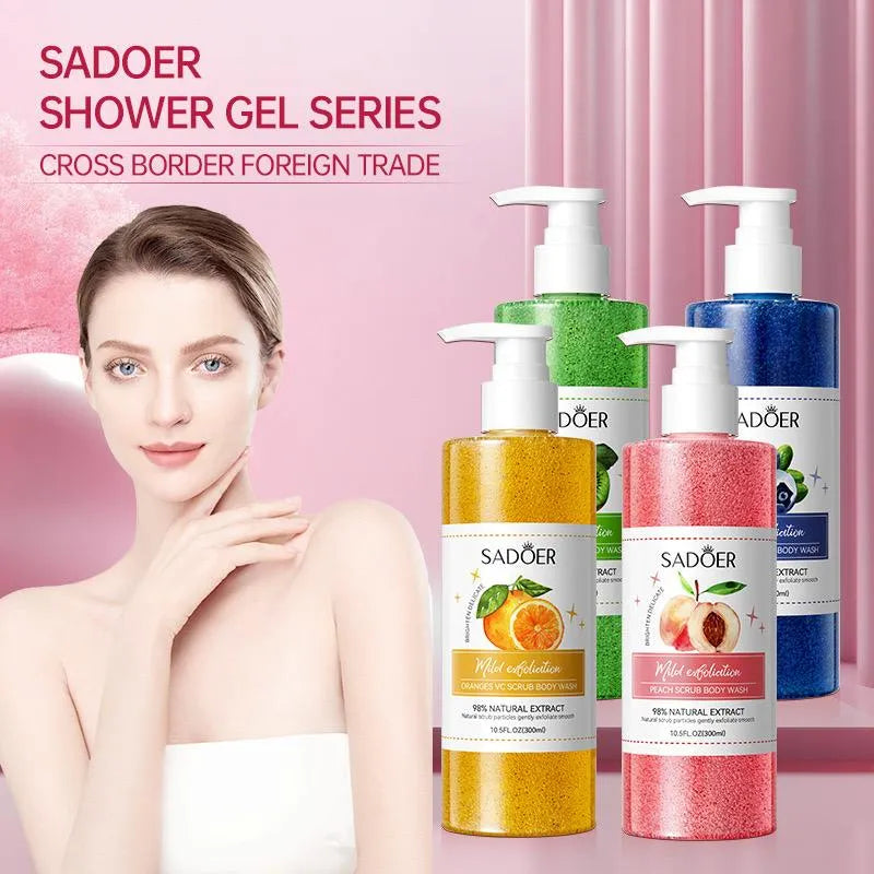 SADOER Fruit Body Scrub Shower Gel