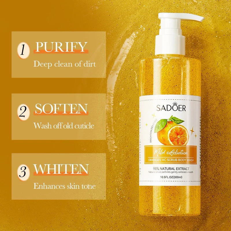 SADOER Fruit Body Scrub Shower Gel