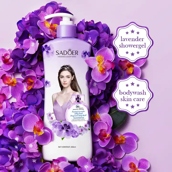 Sadoer Fragrance Luxury Series Lavender Silky Fresh Body Wash 500mml