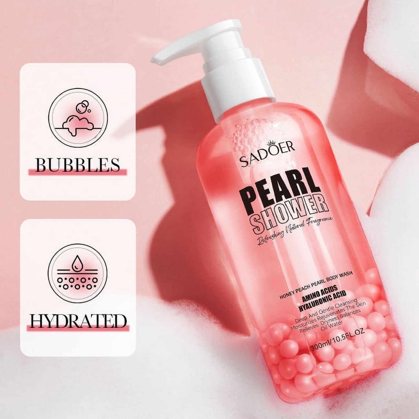 SADOER Peach Pearl Shower Gel 300ml