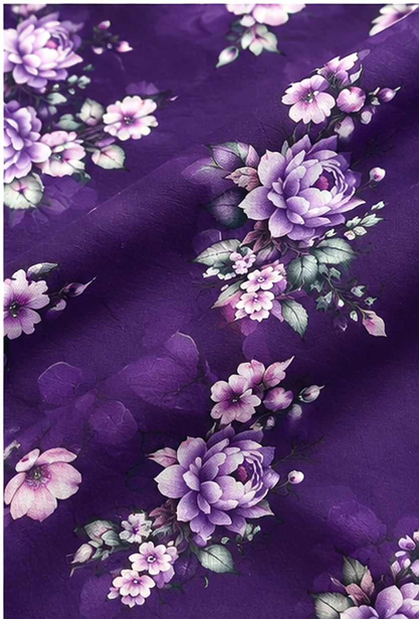 Purple Floral Printed Khaddar 2-Piece Suit – Winter Collection