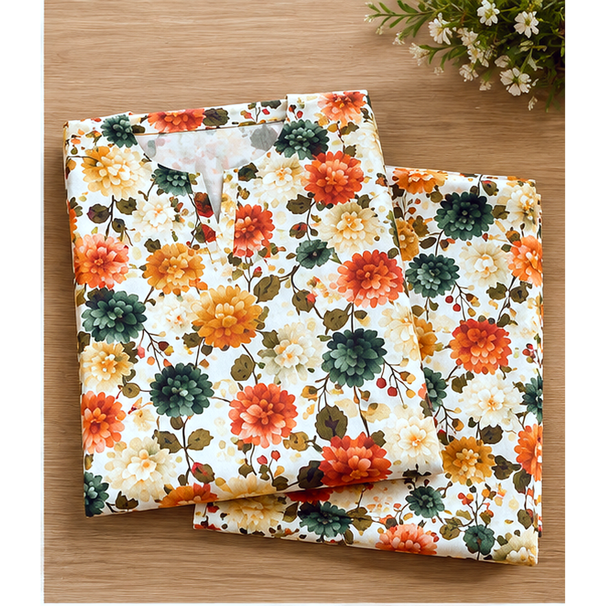Yellow Floral  Khaddar Printed 2-Piece Suit – Winter Collection (Copy)