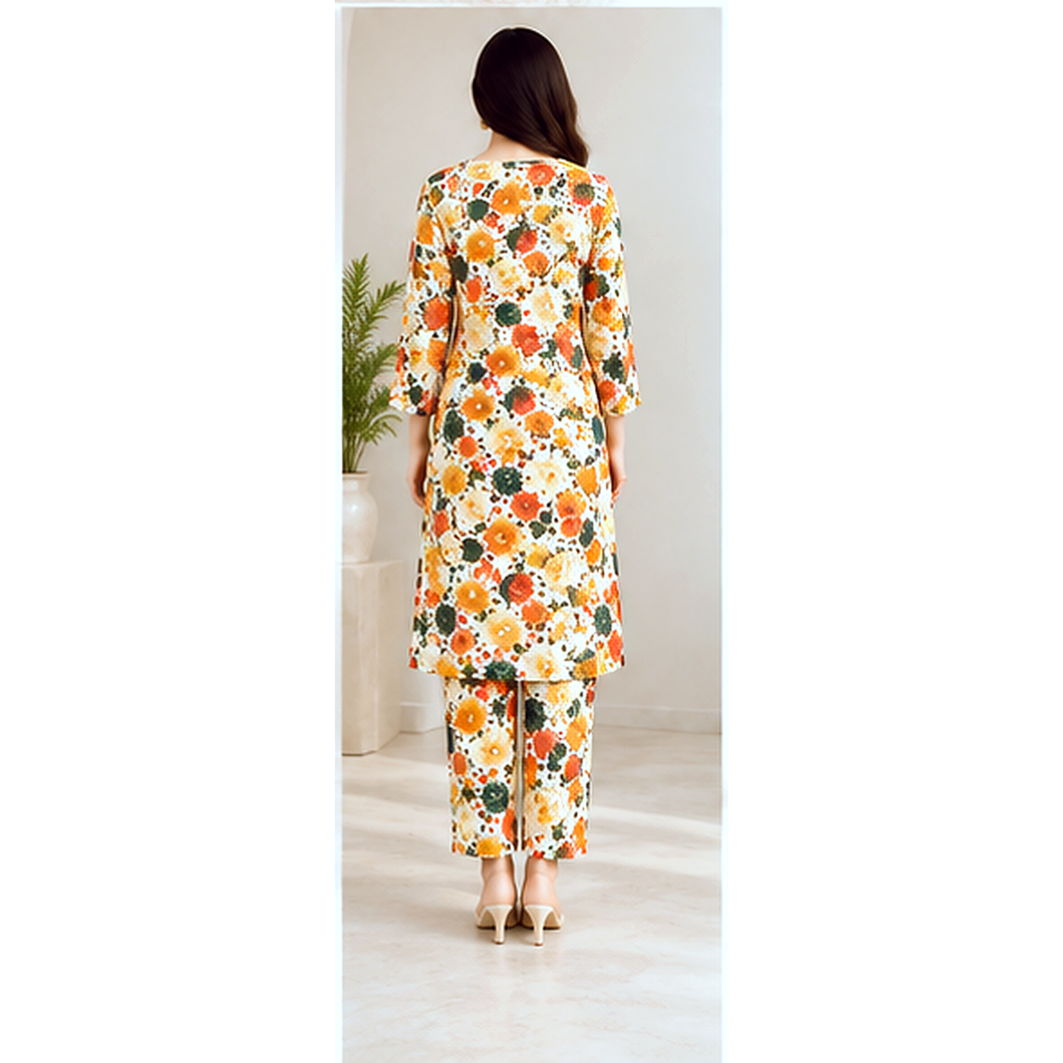 Yellow Floral  Khaddar Printed 2-Piece Suit – Winter Collection (Copy)